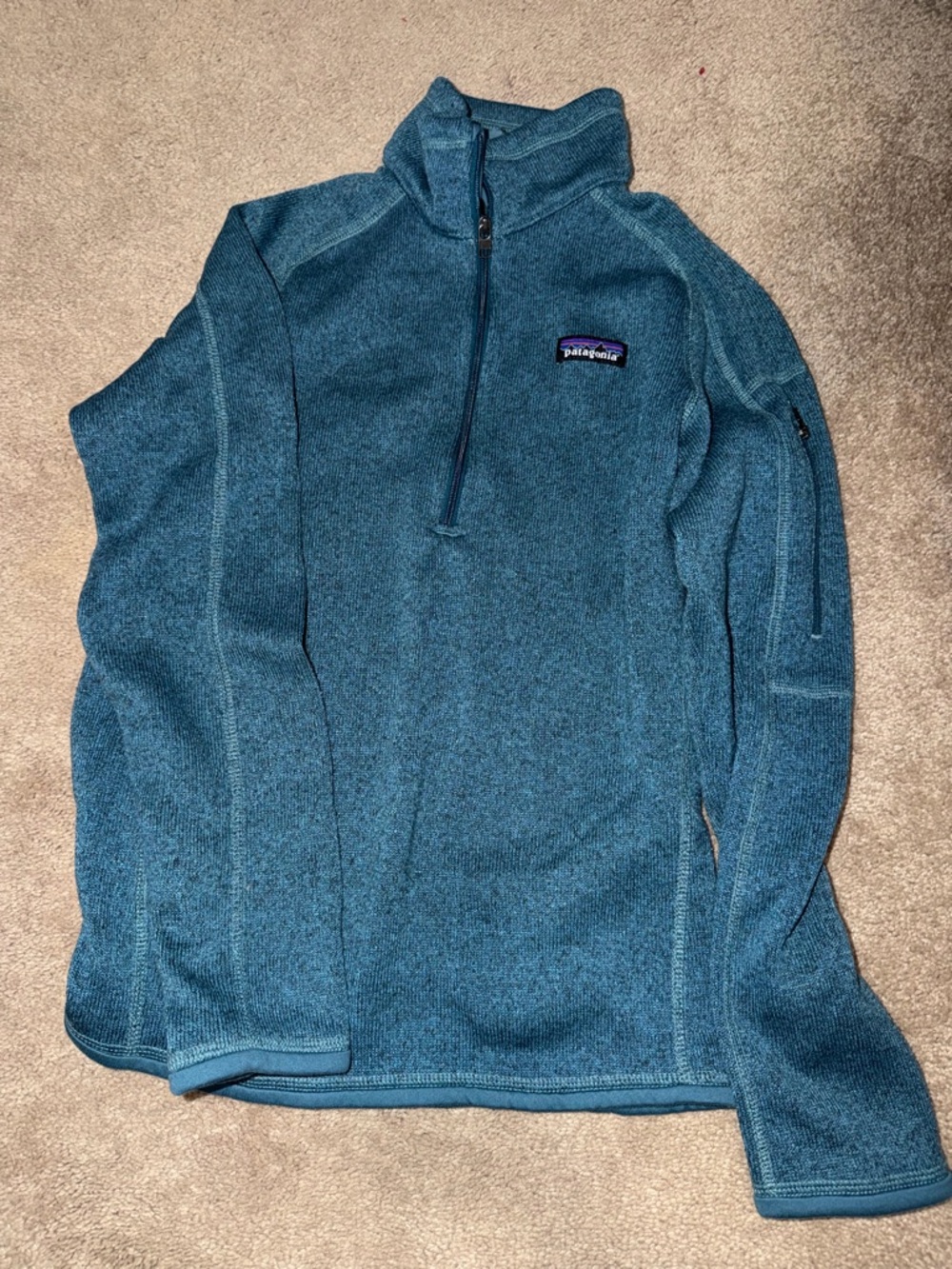 Patagonia Teal Fleece Half-Zip Pullover